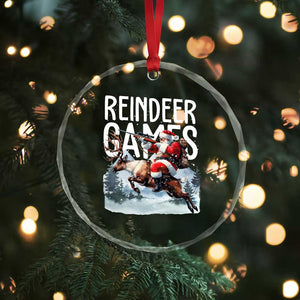 Xmas Hunting Crystal Glass Ornament Reindeer Game Santa Hunter Deer Season TS09 Print Your Wear