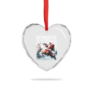 Xmas Hunting Heart Crystal Glass Ornament Reindeer Game Santa Hunter Deer Season TS09 Print Your Wear