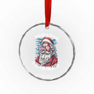 Xmas in the Front Party in the Back USA Patriotic Santa Crystal Glass Ornament TS09 Print Your Wear