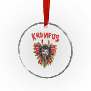 Xmas Krampus Crystal Glass Ornament Season Greeting Coquette Bow Krampus TS09 Print Your Wear