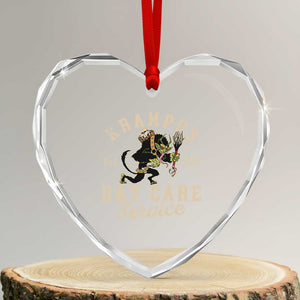 Xmas Krampus Day Care Service Heart Crystal Glass Ornament TS09 Transparent Glass 3'' Heart Print Your Wear