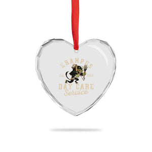 Xmas Krampus Day Care Service Heart Crystal Glass Ornament TS09 Print Your Wear