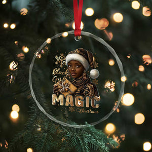 Xmas Melanin Black Girl Magic Crystal Glass Ornament TS09 Print Your Wear