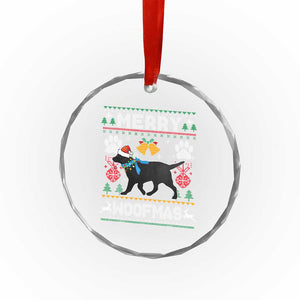 Xmas Merry Woofmas Black Lab Dog Lover Crystal Glass Ornament TS09 Print Your Wear