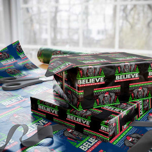 Xmas Mothman Wrapping Paper Roll Believe Cryptmas Cryptid Monster Point Pleasant TS02 Black Print Your Wear
