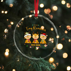 Xmas Nurse Nicu Crew Tiny Reindeer Crystal Glass Ornament TS09 Print Your Wear