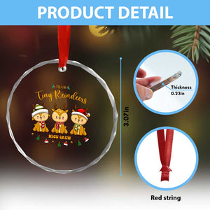 Xmas Nurse Nicu Crew Tiny Reindeer Crystal Glass Ornament TS09 Print Your Wear