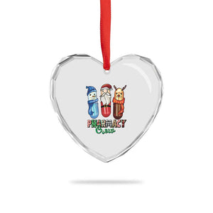 Xmas Pharmacist Heart Crystal Glass Ornament Snowman Reindeer Santa Pharmacy Crew TS09 Print Your Wear