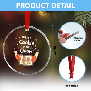 Xmas Pregnancy Crystal Glass Ornament Gingerbread Baby Cookie In This Oven TS09 Print Your Wear