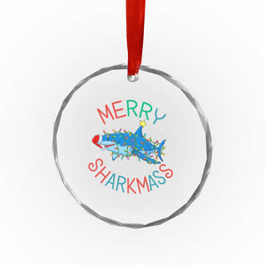 Xmas Shark Crystal Glass Ornament Funny Merry Sharkmas Xmas Gift TS12 Print Your Wear