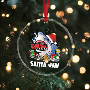 Xmas Shark Santa Jaws Crystal Glass Ornament TS09 Print Your Wear