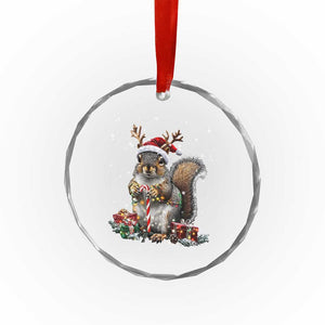Xmas Squirrel Crystal Glass Ornament Xmas Tree Lights Reindeer Santa Hat Pajamas TS02 Print Your Wear