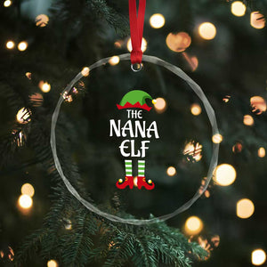 Xmas The Nana Elf Crystal Glass Ornament Funny Grandma Xmas Family Matching TS02 Print Your Wear