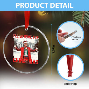 Xmas Trump Crystal Glass Ornament I'll Be Home For Christmas Daddy's Home TS10 Print Your Wear