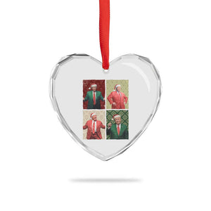 Xmas Trump Heart Crystal Glass Ornament Daddy's Home For Xmas Retro Vintage TS02 Print Your Wear