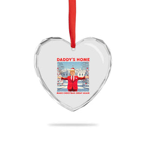 Xmas Trump Heart Crystal Glass Ornament Daddy's Home Make Christmas Great Again TS09 Print Your Wear