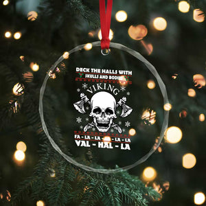 Xmas Viking Valhalla Crystal Glass Ornament Deck The Halls With Skulls And Bodies TS09 Print Your Wear