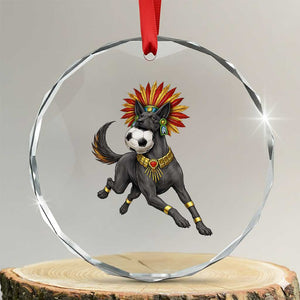 Xolo Dog Soccer Aztec Mexican Fan Gift Crystal Glass Ornament TS12 Transparent Glass 3'' Circle Print Your Wear