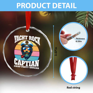Yacht Rock Captain Crystal Glass Ornament Funny Boating Party Music TS14 Print Your Wear