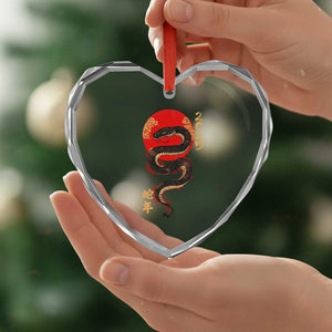 Year Of The Snake 2025 Heart Crystal Glass Ornament Lunar New Year Chinese Snake TS09 Print Your Wear