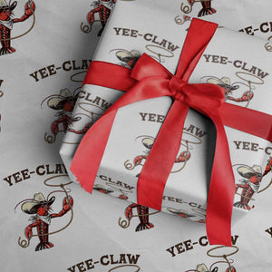 Yee Claw Wrapping Paper Roll Funny Crawfish Cajun Seafood Festival TS12 White Print Your Wear