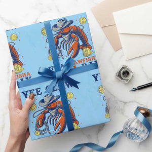 Yee Claw Lobster Wrapping Paper Roll It's a Crawfish Kinda Day Summer Beach Vaction Gift TS14 Light Blue Print Your Wear