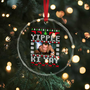 Yippee Ki Yay Crystal Glass Ornament Funny 80's Movie Xmas Gift Ugly Christmas TS10 Print Your Wear
