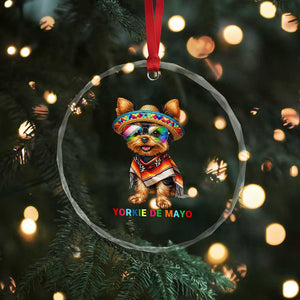 Yorkie De Mayo Crystal Glass Ornament Cinco De Mayo Dog Lover TS12 Print Your Wear