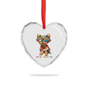 Yorkie De Mayo Heart Crystal Glass Ornament Cinco De Mayo Dog Lover TS12 Print Your Wear