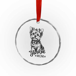 Yorkshire Terrier Mom Crystal Glass Ornament Cute Yorkie Mama Puppy Gift TS12 Print Your Wear