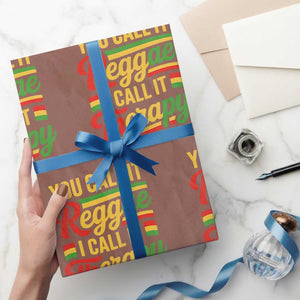 You Call It Reggae I Call It Therapy Wrapping Paper Roll Emotional Jamaican Rasta Music Lovers TS02 Mocha Print Your Wear