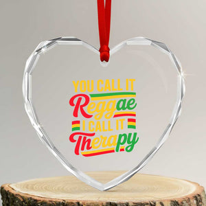 You Call It Reggae I Call It Therapy Heart Crystal Glass Ornament Emotional Jamaican Rasta Music Lovers TS02 Transparent Glass 3'' Heart Print Your Wear