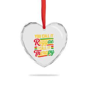 You Call It Reggae I Call It Therapy Heart Crystal Glass Ornament Emotional Jamaican Rasta Music Lovers TS02 Print Your Wear