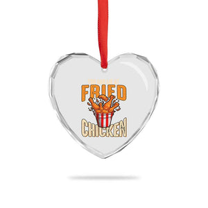 You Had Me At Fried Chicken Heart Crystal Glass Ornament TS02 Print Your Wear