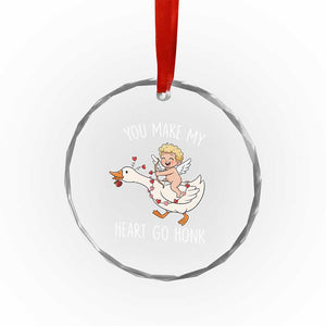 You Make My Heart Go Honk Crystal Glass Ornament Funny Valentine Goose TS14 Print Your Wear