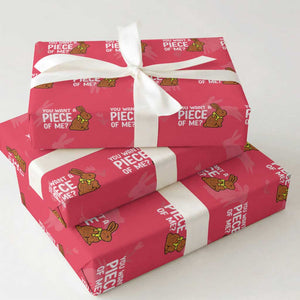 You Want A Piece Of Me Wrapping Paper Roll Funny Easter Chocolate Bunny TS14 Red Print Your Wear