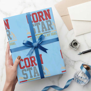 Your Hole is My Goal Inappropriate Cornhole Wrapping Paper Roll Funny Naughty Adult Humor Cornstar TS10 Light Blue Print Your Wear