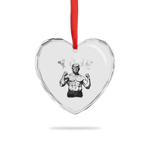 Yuge Muscular Flex Trump Heart Crystal Glass Ornament Funny Patriotic Vintage Workout Gym Weight Lifting Motivational TS10 Print Your Wear