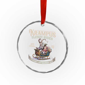 Yule Crystal Glass Ornament Krampus Sleigh Rides For Naughty List Members Only Xmas TS11 Print Your Wear