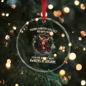 Yule Crystal Glass Ornament Merry Winter Solstice Awakens In Sunshine TS09 Print Your Wear