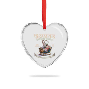 Yule Heart Crystal Glass Ornament Krampus Sleigh Rides For Naughty List Members Only Xmas TS11 Print Your Wear