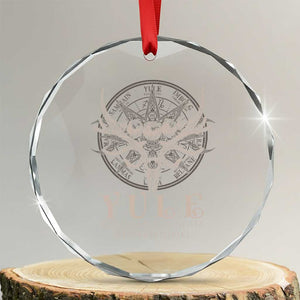 Yule Pagan Crystal Glass Ornament Reflection Instrospection Rebirth Awakening TS11 Transparent Glass 3'' Circle Print Your Wear