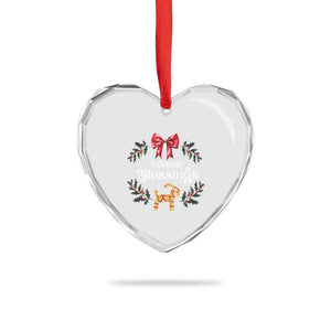 Yuletide Blessings Heart Crystal Glass Ornament Yule Goat Winter Solstice Christmas Wreath TS11 Print Your Wear