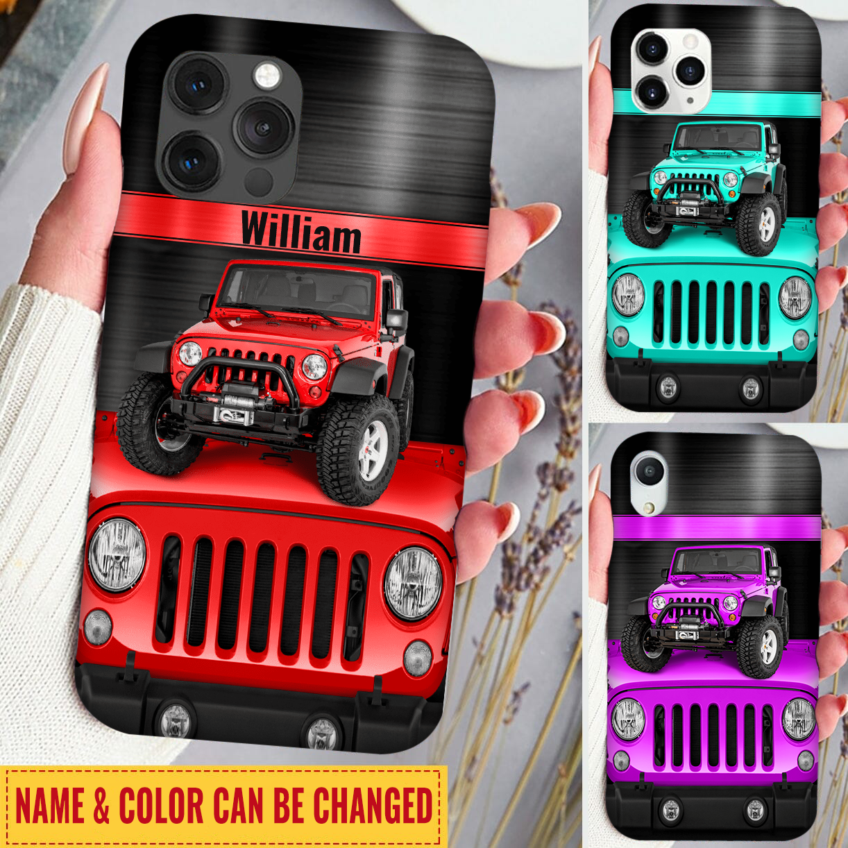 Personalized Jeep Wrangler Phone Case Off Road NO.2 CTM One Size Custom - Printyourwear