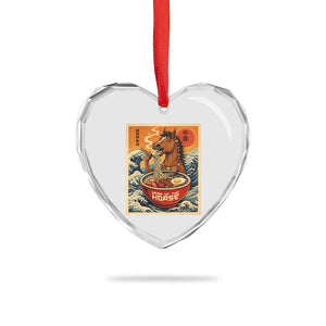 Zodiac Lunar New Year Of The Horse 2026 Heart Crystal Glass Ornament Ramen Lovers TS10 Print Your Wear