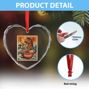 Zodiac Lunar New Year Of The Horse 2026 Heart Crystal Glass Ornament Ramen Lovers TS10 Print Your Wear