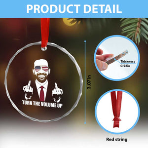 Zohran Mamdani Hope Crystal Glass Ornament Zoharan Mamdani USA Flag Funny Middle Finger TS02 Print Your Wear