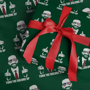 Zohran Mamdani Hope Wrapping Paper Roll Zoharan Mamdani USA Flag Funny Middle Finger TS02 Green Print Your Wear