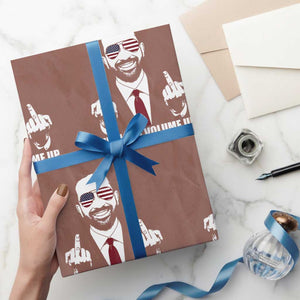 Zohran Mamdani Hope Wrapping Paper Roll Zoharan Mamdani USA Flag Funny Middle Finger TS02 Mocha Print Your Wear