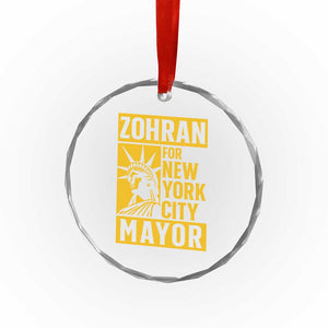 Zohran Mamdani NYC Mayor Crystal Glass Ornament Funny Cool Trendy Progressive TS14 Print Your Wear